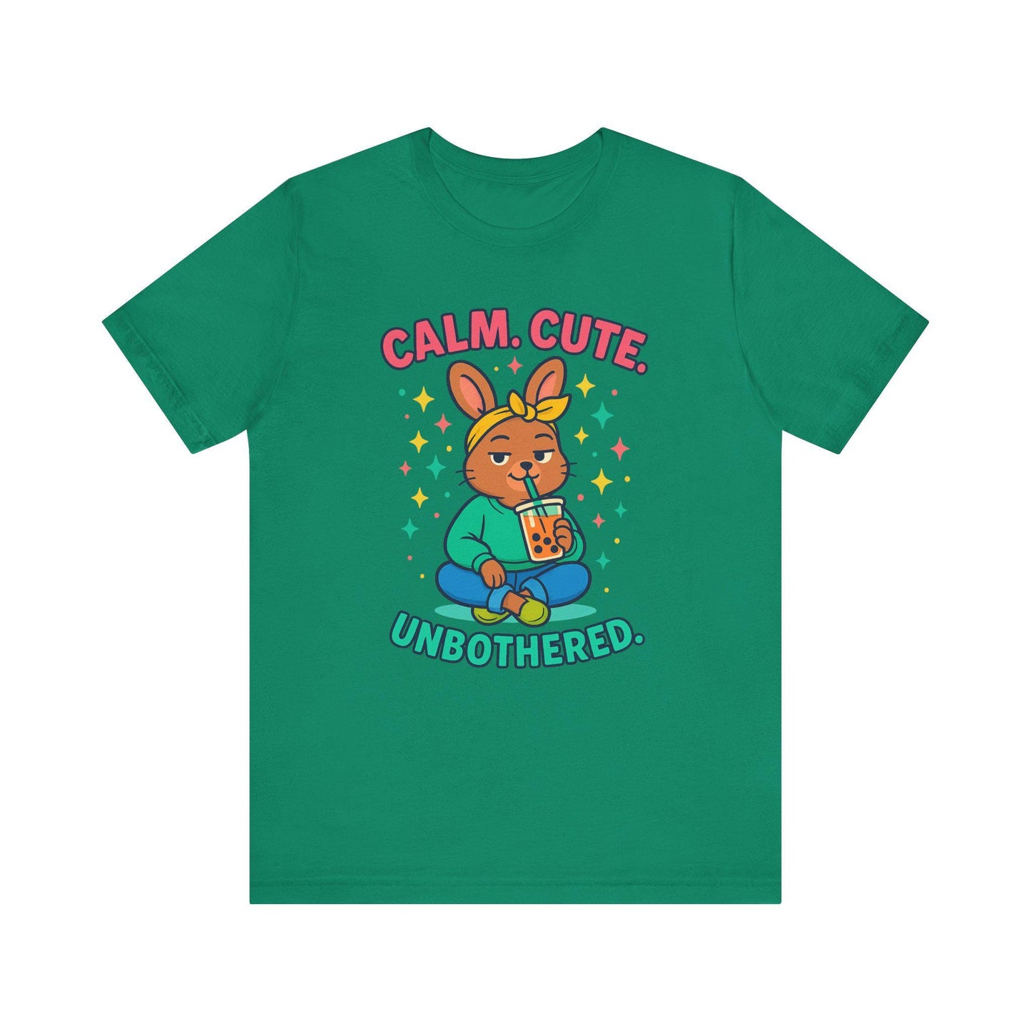 Calm Cute Unbothered Tee - Quirky Relaxed Style for Animal Lovers, Perfect Gift for Birthdays, Self-Care Days, or Just Because, Casual Wear,