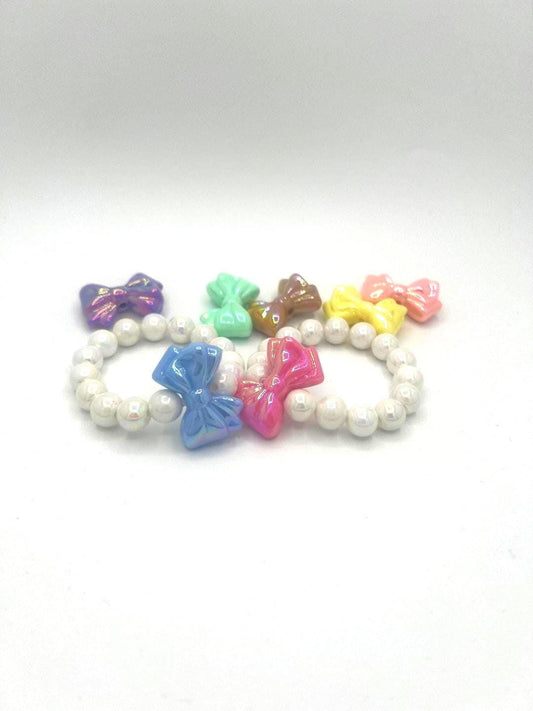 Adorable Bow Bracelet for Little Girls – Stretchy Beaded Gift for Toddlers & Kids – Gift Ideas for Girls, Dress-Up