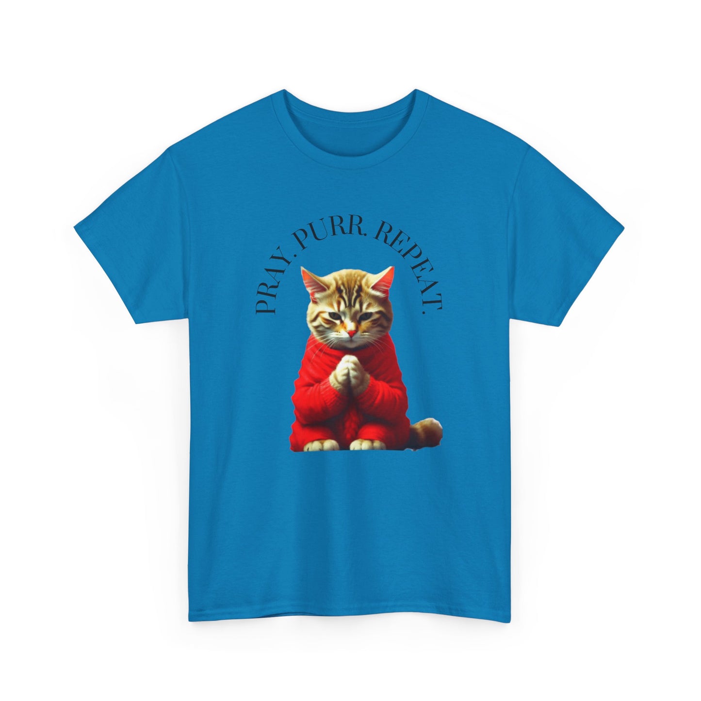 Christian Cat Lovers TShirts Cat Parents Shirt Pray Purr Repeat Christian Unisex Apparel