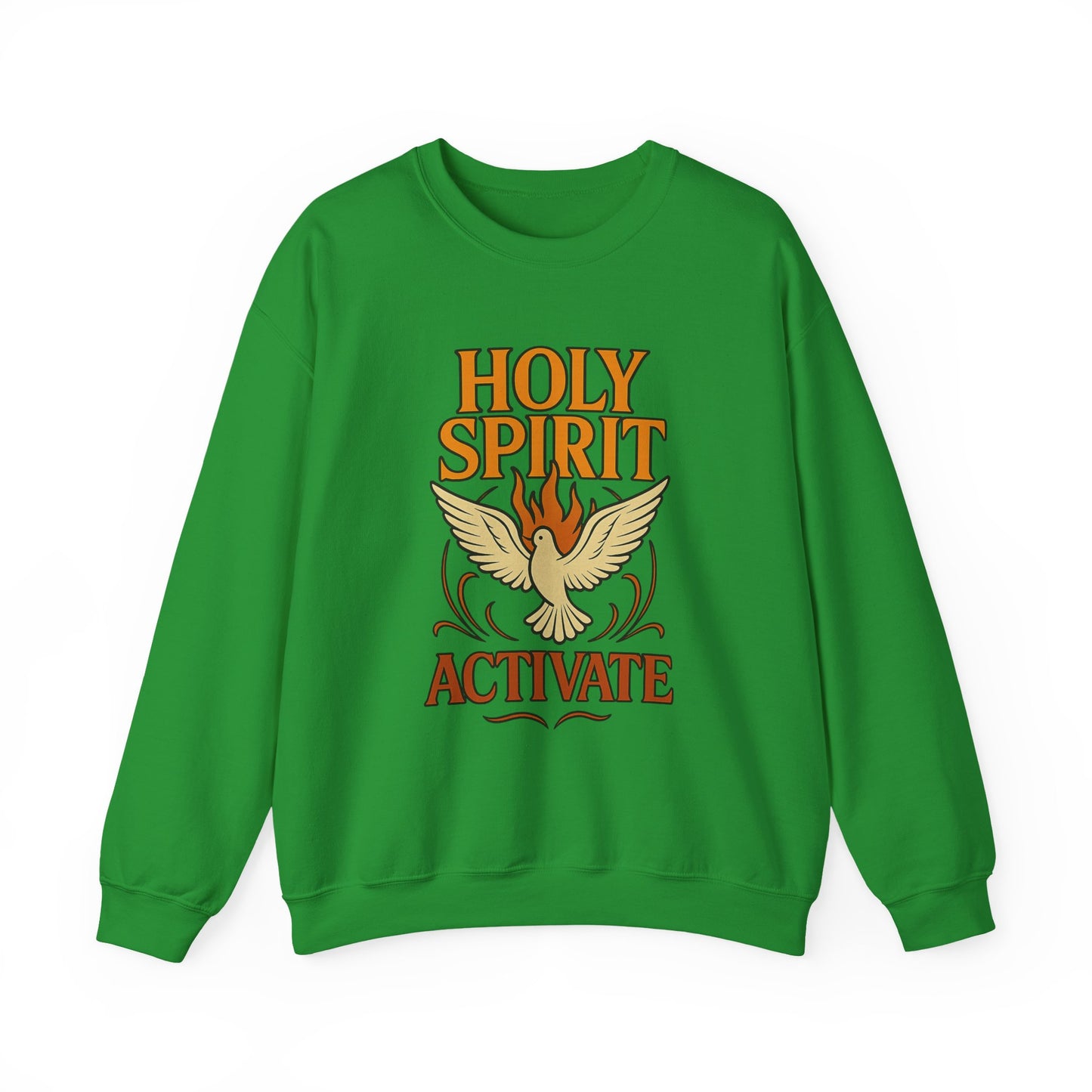 Holy Spirit Activate Crewneck Sweatshirt | Unisex Pullover | Cozy Faith-Based Apparel | Inspirational Gift | Spiritual Wardrobe