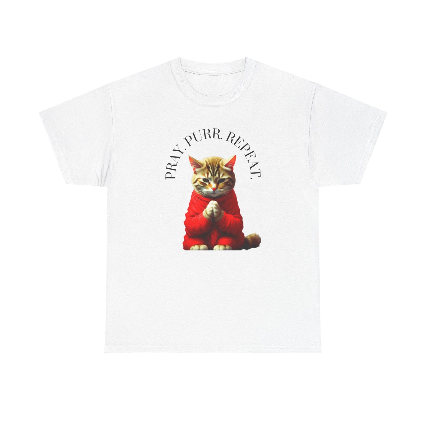 Christian Cat Lovers TShirts Cat Parents Shirt Pray Purr Repeat Christian Unisex Apparel