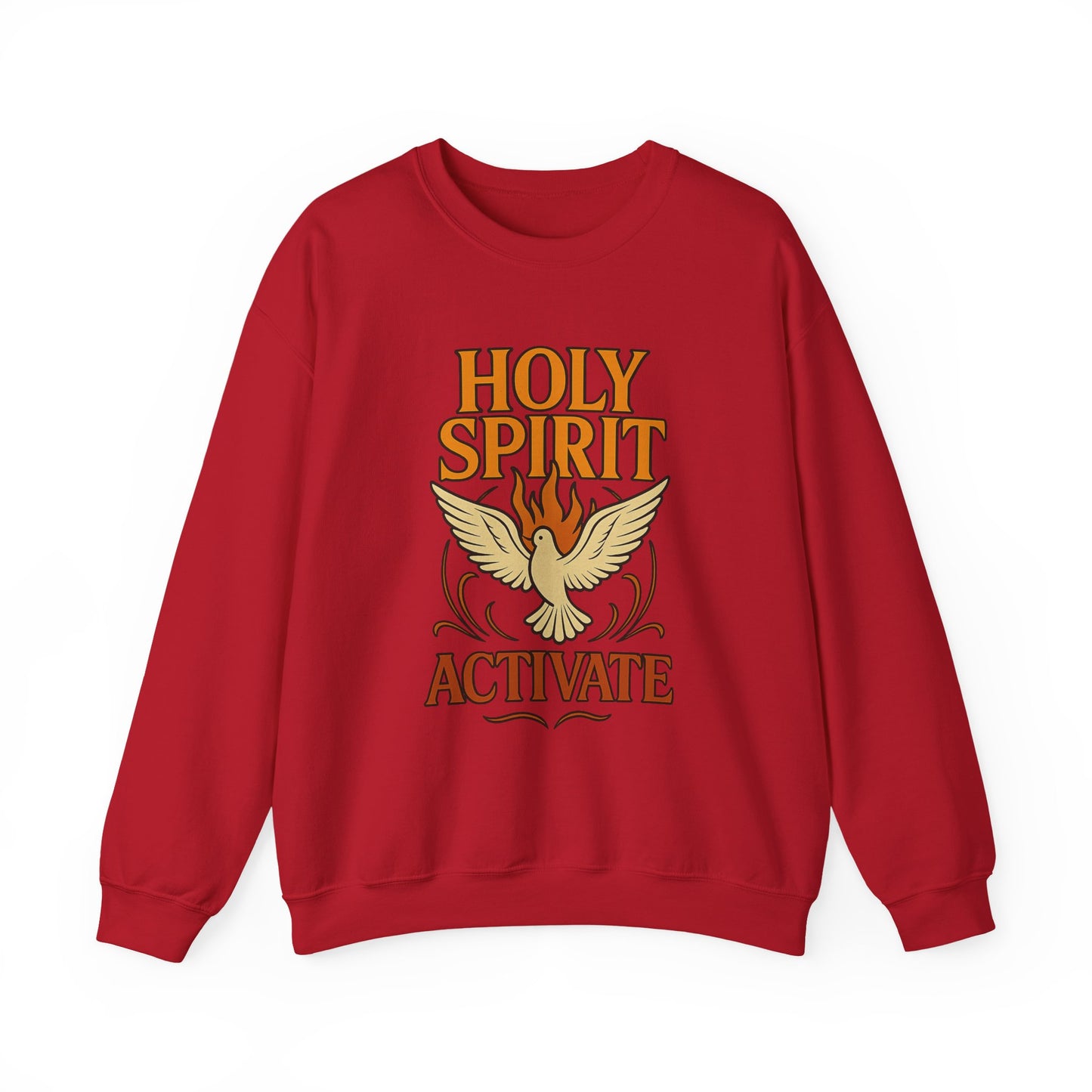 Holy Spirit Activate Crewneck Sweatshirt | Unisex Pullover | Cozy Faith-Based Apparel | Inspirational Gift | Spiritual Wardrobe