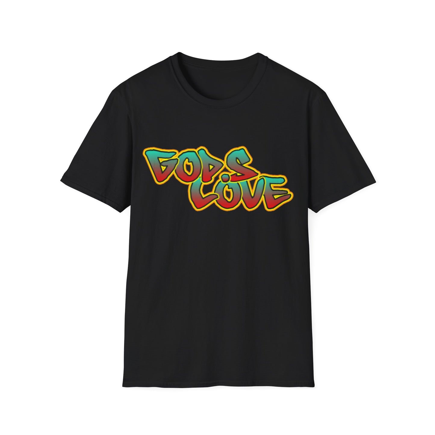 Christian TShirts God's Love Graffiti Shirt Christian Unisex Apparel Short Sleeve Tee