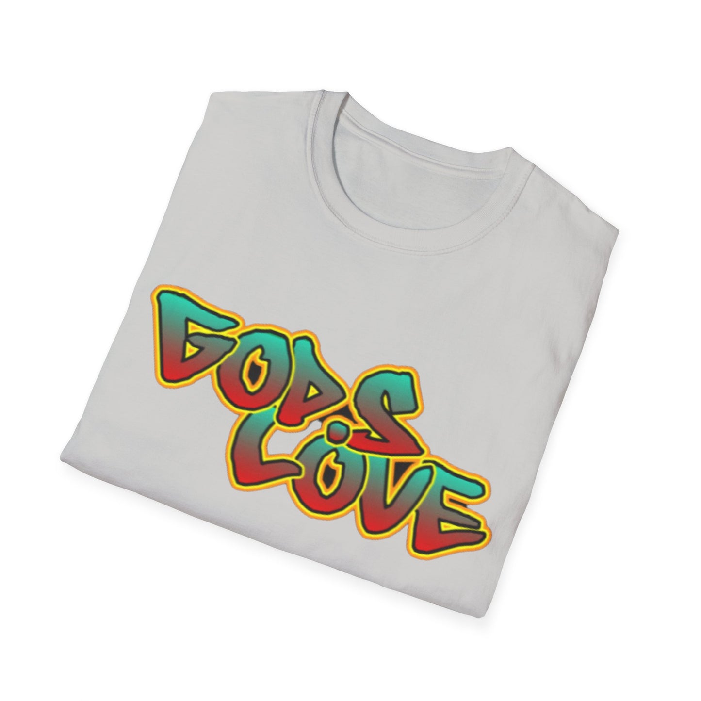 Christian TShirts God's Love Graffiti Shirt Christian Unisex Apparel Short Sleeve Tee