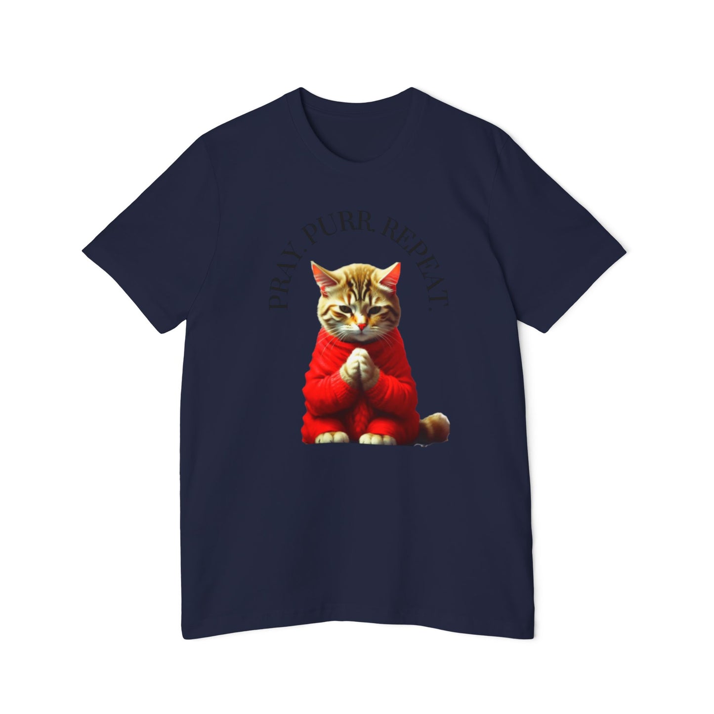 Christian Cat Lovers TShirts Cat Parents Shirt Pray Purr Repeat Christian Unisex Apparel