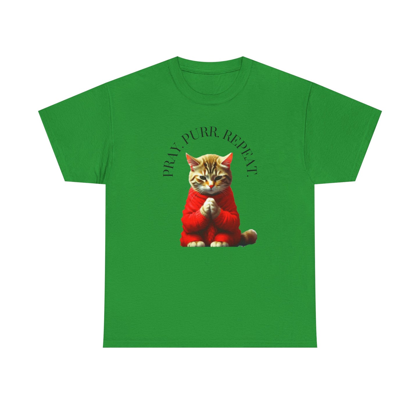 Christian Cat Lovers TShirts Cat Parents Shirt Pray Purr Repeat Christian Unisex Apparel