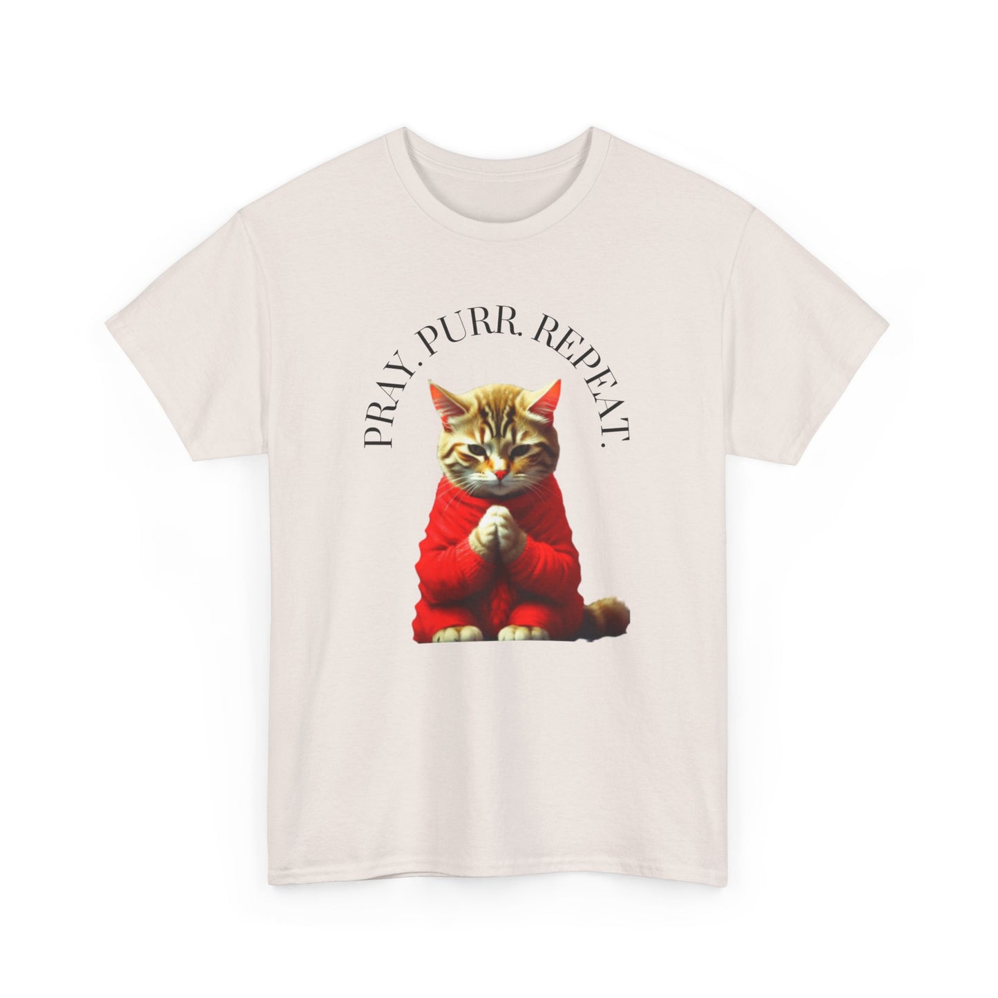 Christian Cat Lovers TShirts Cat Parents Shirt Pray Purr Repeat Christian Unisex Apparel