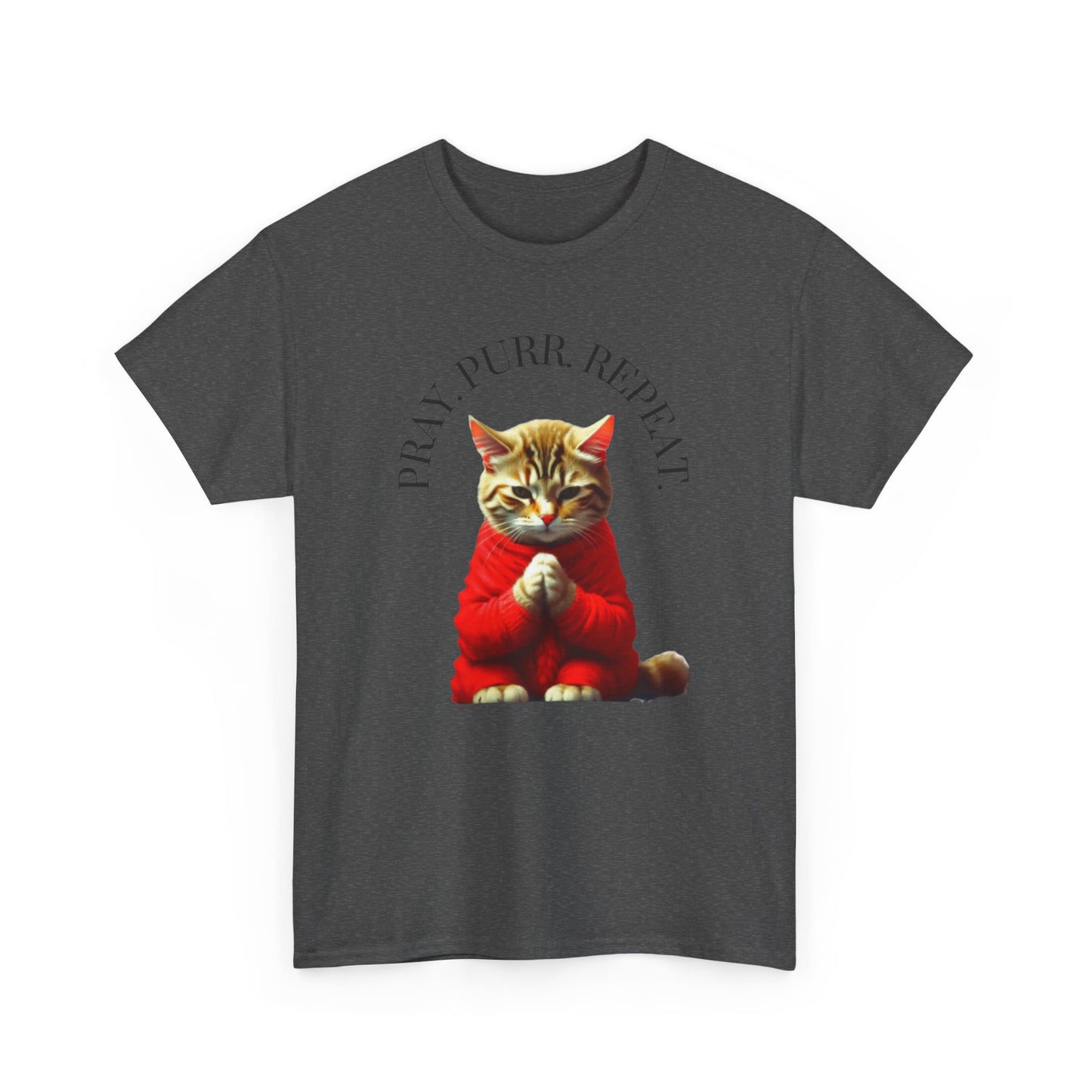 Christian Cat Lovers TShirts Cat Parents Shirt Pray Purr Repeat Christian Unisex Apparel
