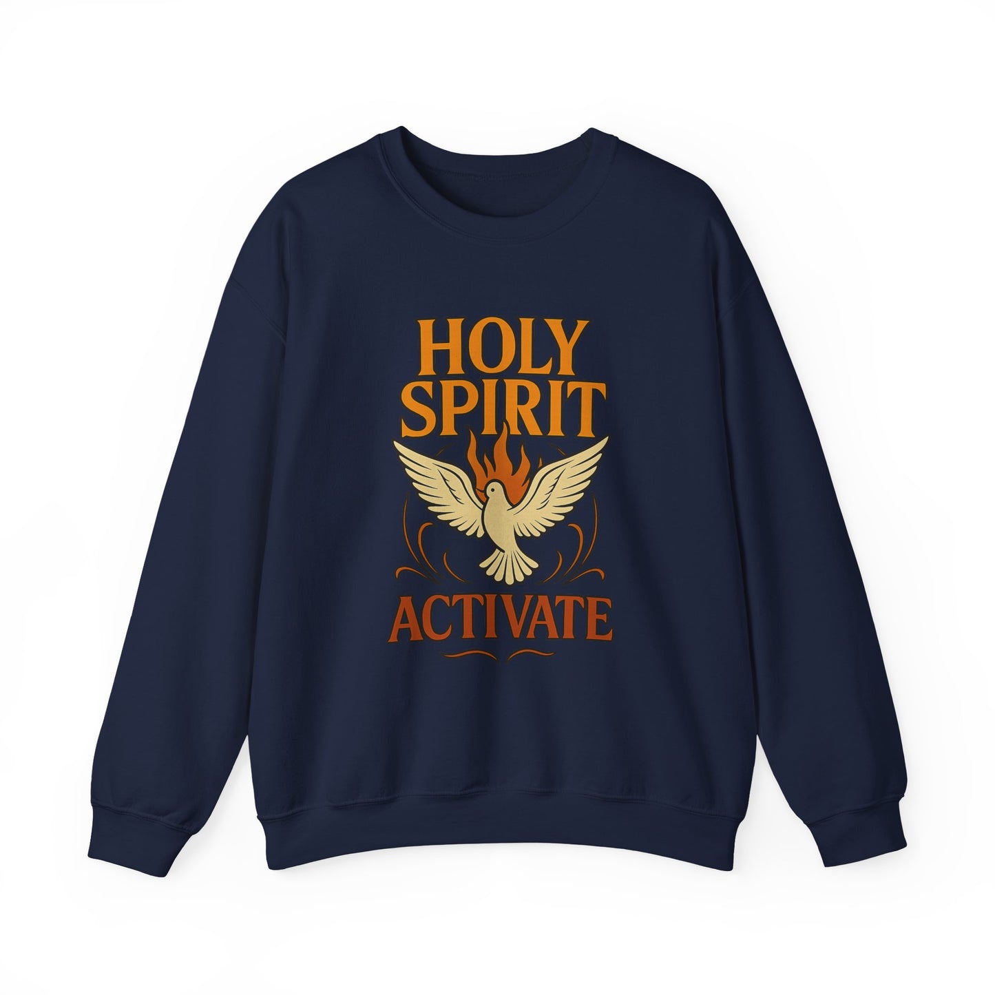 Holy Spirit Activate Crewneck Sweatshirt | Unisex Pullover | Cozy Faith-Based Apparel | Inspirational Gift | Spiritual Wardrobe