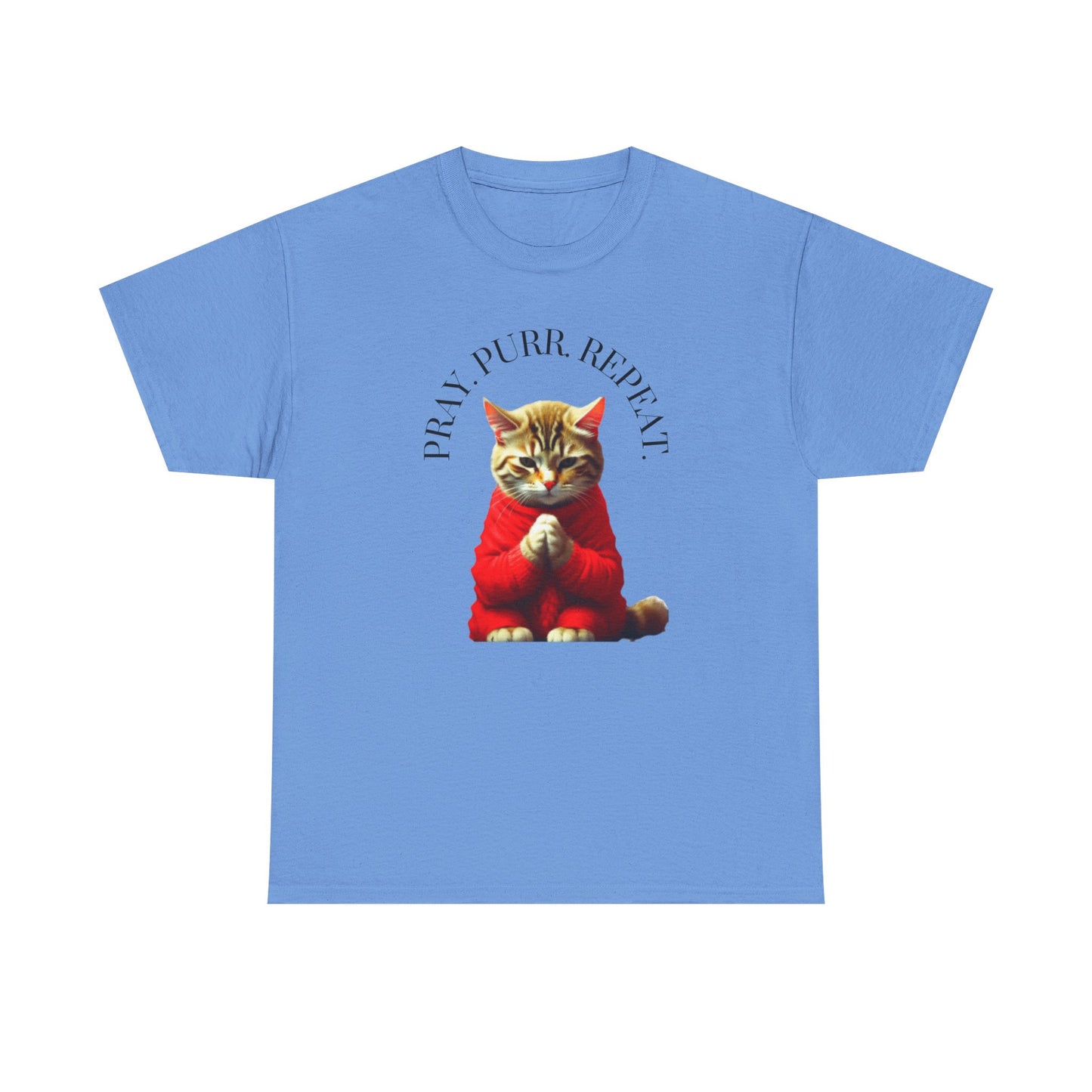 Christian Cat Lovers TShirts Cat Parents Shirt Pray Purr Repeat Christian Unisex Apparel