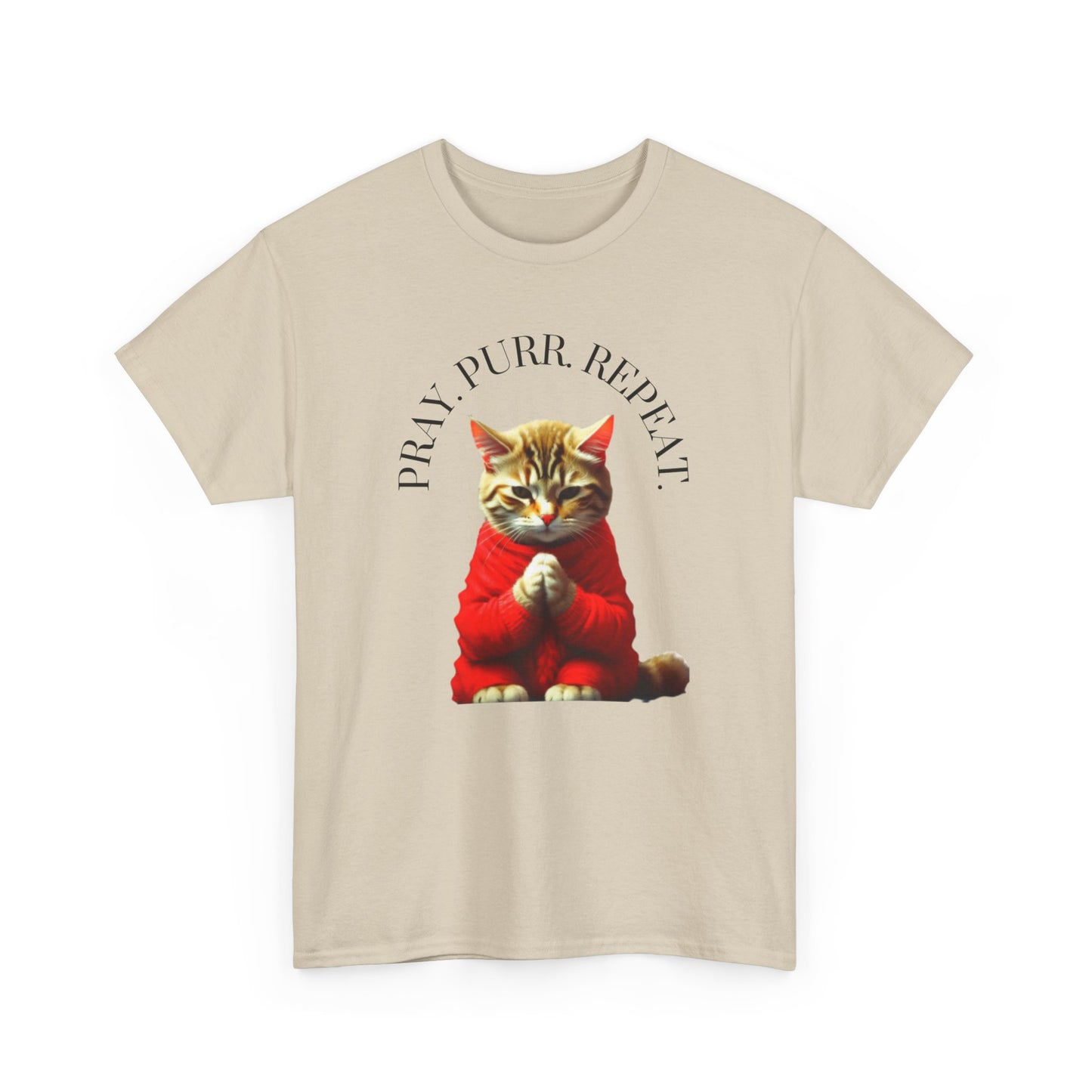 Christian Cat Lovers TShirts Cat Parents Shirt Pray Purr Repeat Christian Unisex Apparel