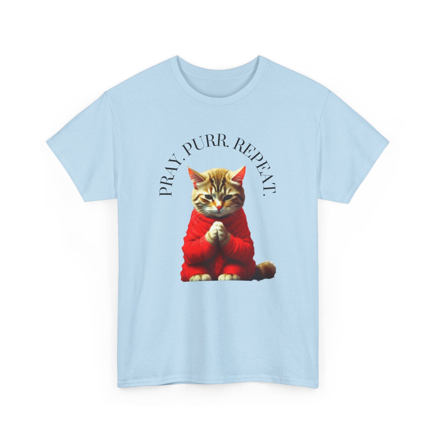 Christian Cat Lovers TShirts Cat Parents Shirt Pray Purr Repeat Christian Unisex Apparel