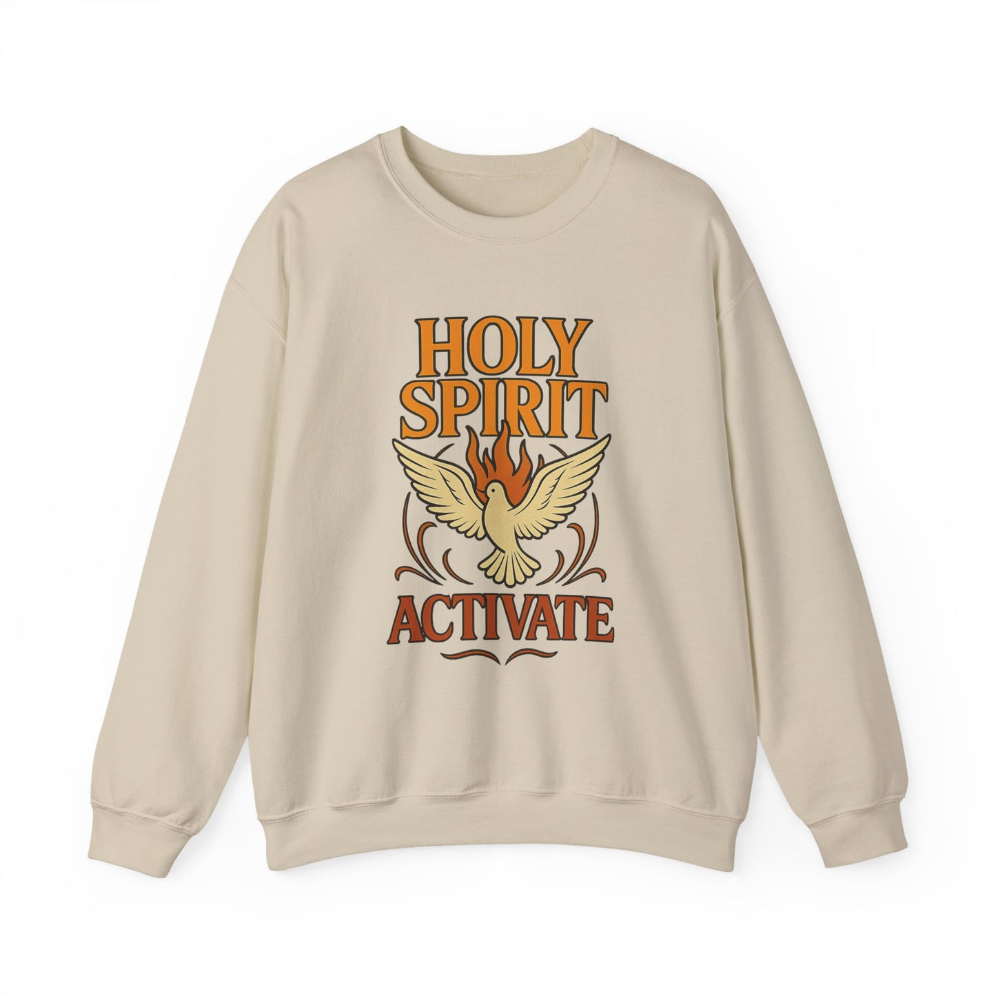 Holy Spirit Activate Crewneck Sweatshirt | Unisex Pullover | Cozy Faith-Based Apparel | Inspirational Gift | Spiritual Wardrobe