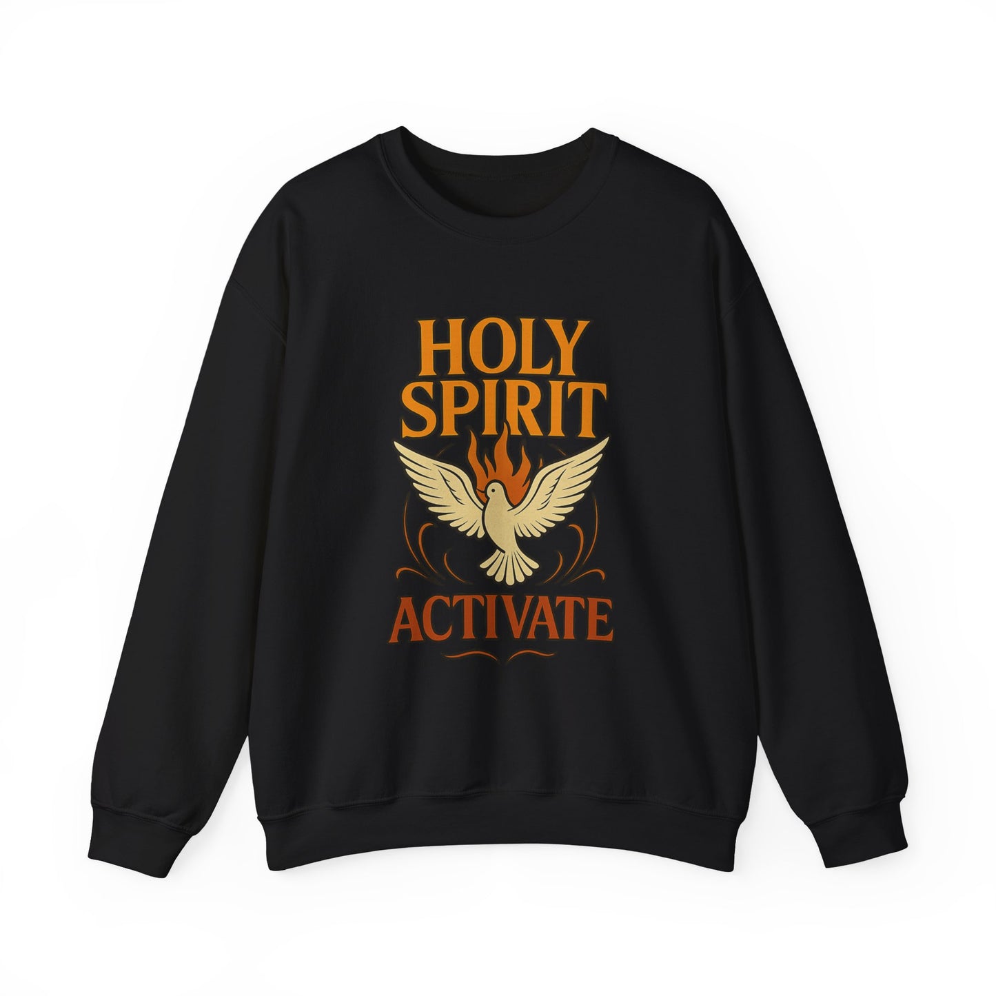 Holy Spirit Activate Crewneck Sweatshirt | Unisex Pullover | Cozy Faith-Based Apparel | Inspirational Gift | Spiritual Wardrobe