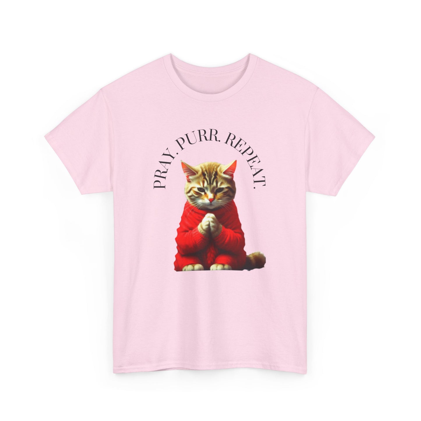 Christian Cat Lovers TShirts Cat Parents Shirt Pray Purr Repeat Christian Unisex Apparel