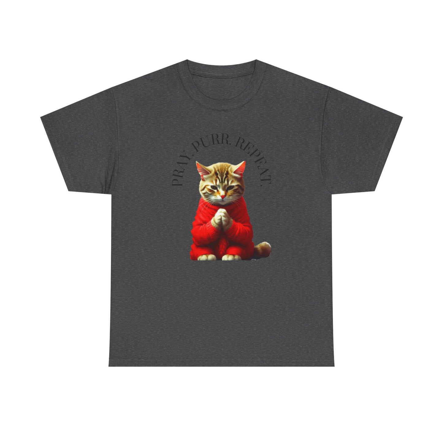 Christian Cat Lovers TShirts Cat Parents Shirt Pray Purr Repeat Christian Unisex Apparel