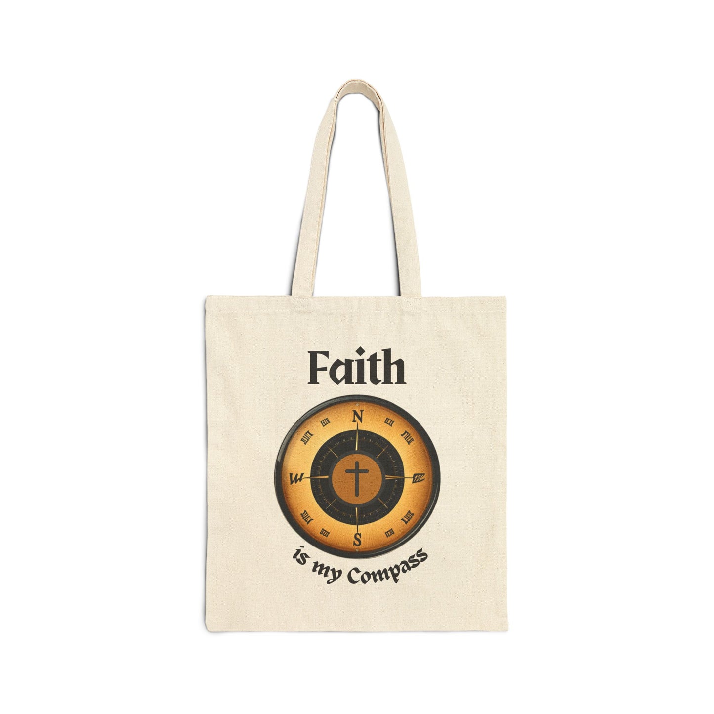 Faith-Inspiring Cotton Canvas Tote Bag, Eco-Friendly Shopper, Gift for Believers, Spiritual Tote, Everyday Essential