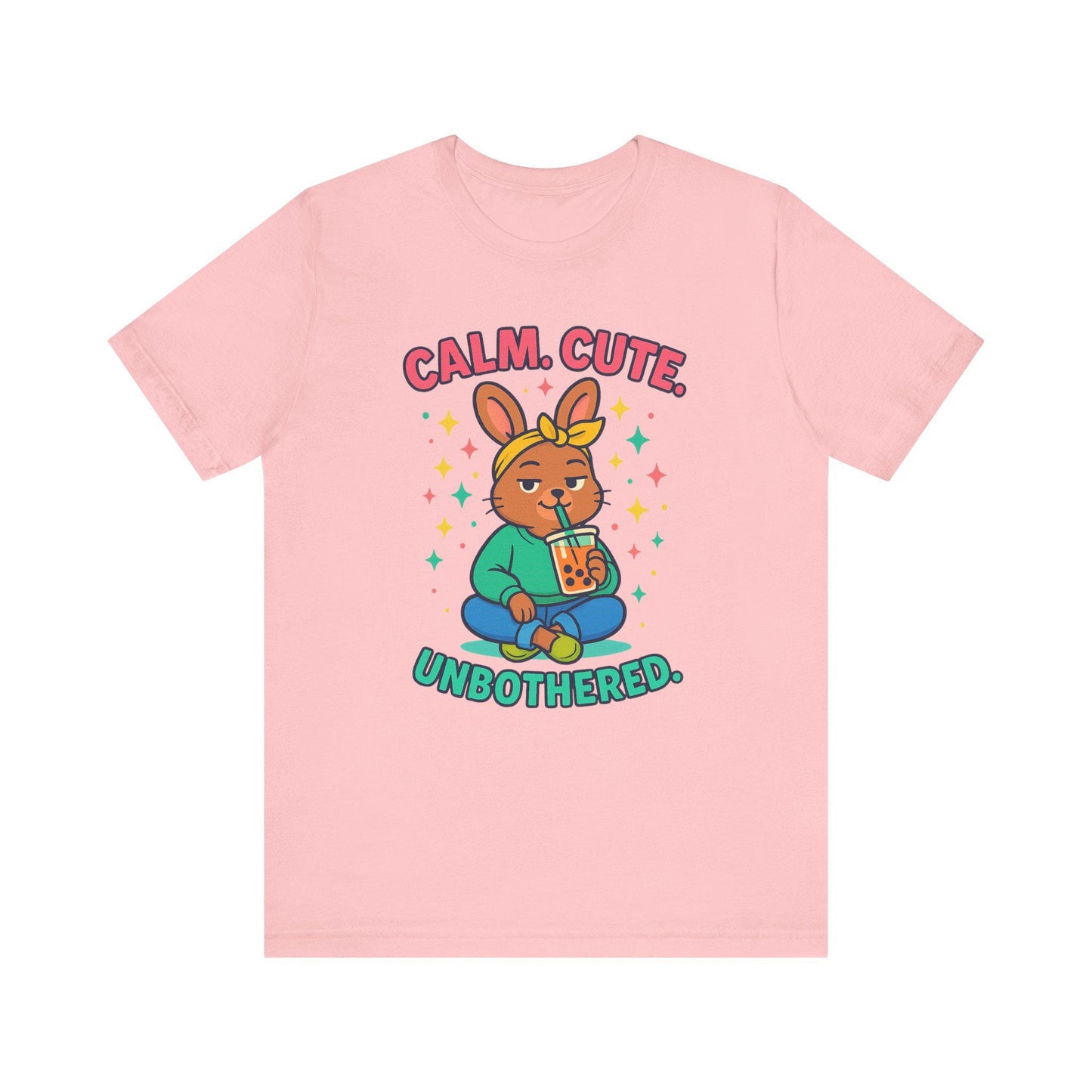 Calm Cute Unbothered Tee - Quirky Relaxed Style for Animal Lovers, Perfect Gift for Birthdays, Self-Care Days, or Just Because, Casual Wear,