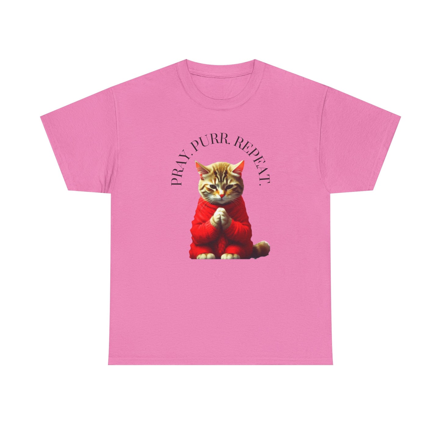 Christian Cat Lovers TShirts Cat Parents Shirt Pray Purr Repeat Christian Unisex Apparel
