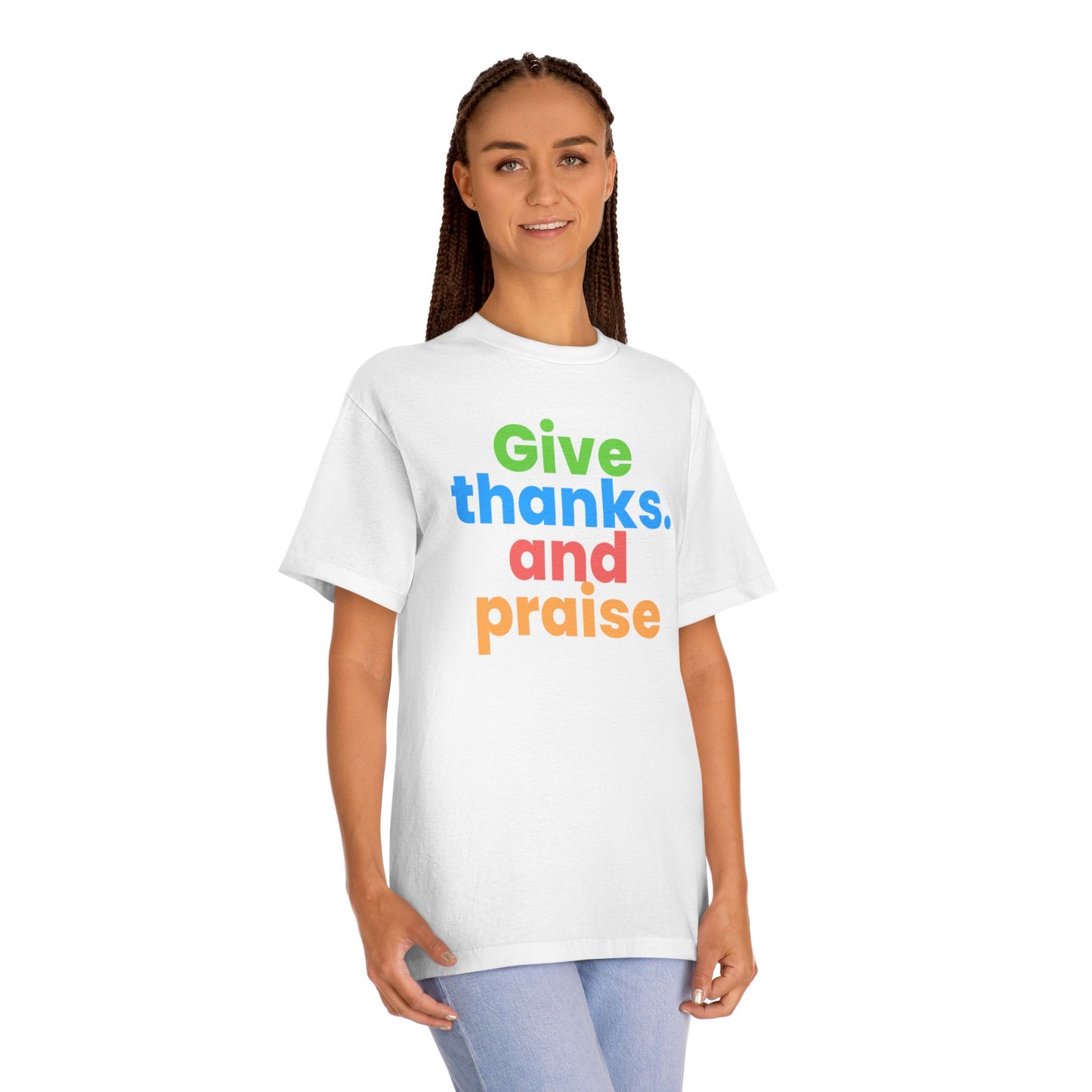 Christian TShirts GIve thanks and Praise Shirt Christian Unisex Apparel Short Sleeve Tee