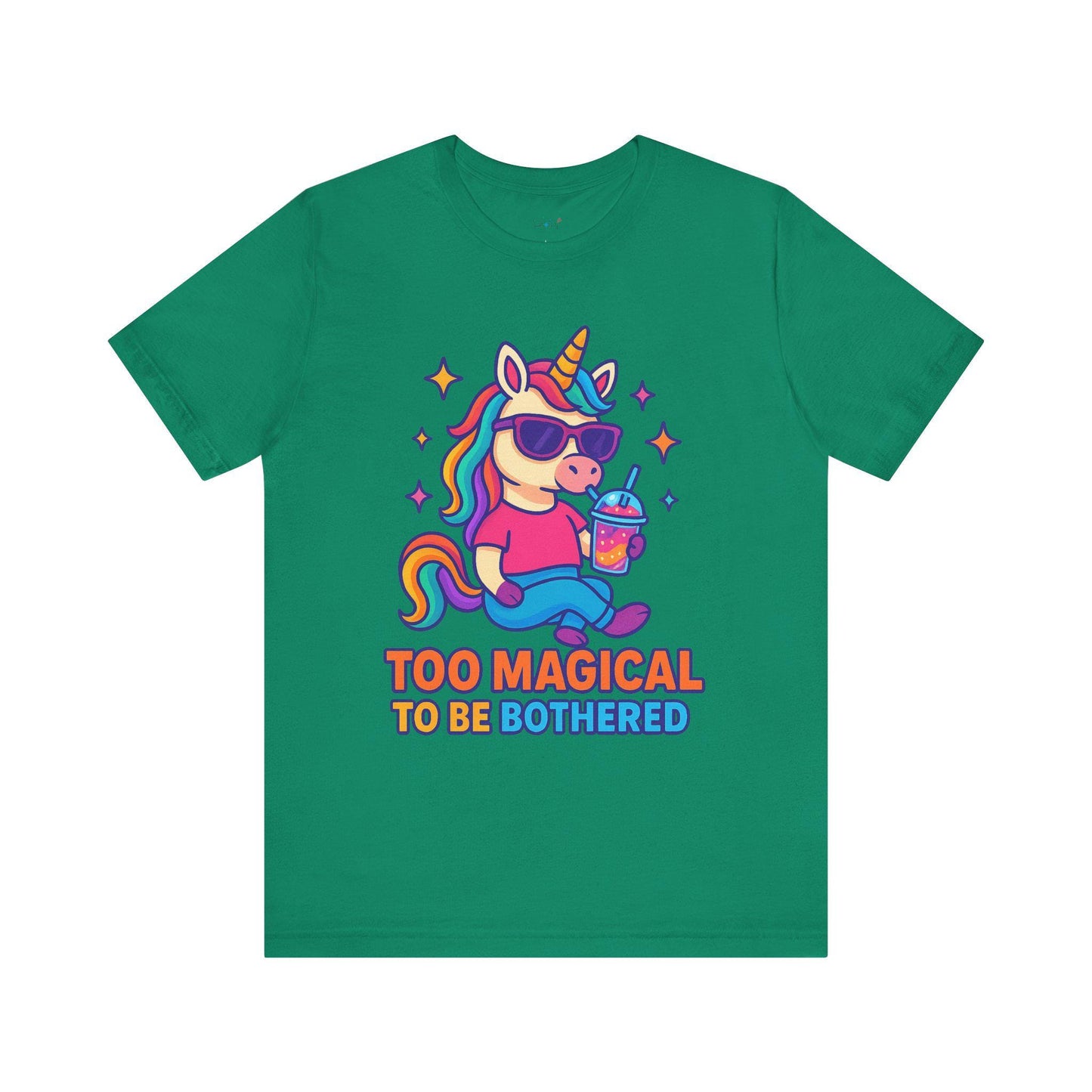 Magically Unbothered Tee, Cute Unicorn Shirt, Fun Graphic Tee, Gifts for Unicorn Lovers, Casual Wear, Everyday Style