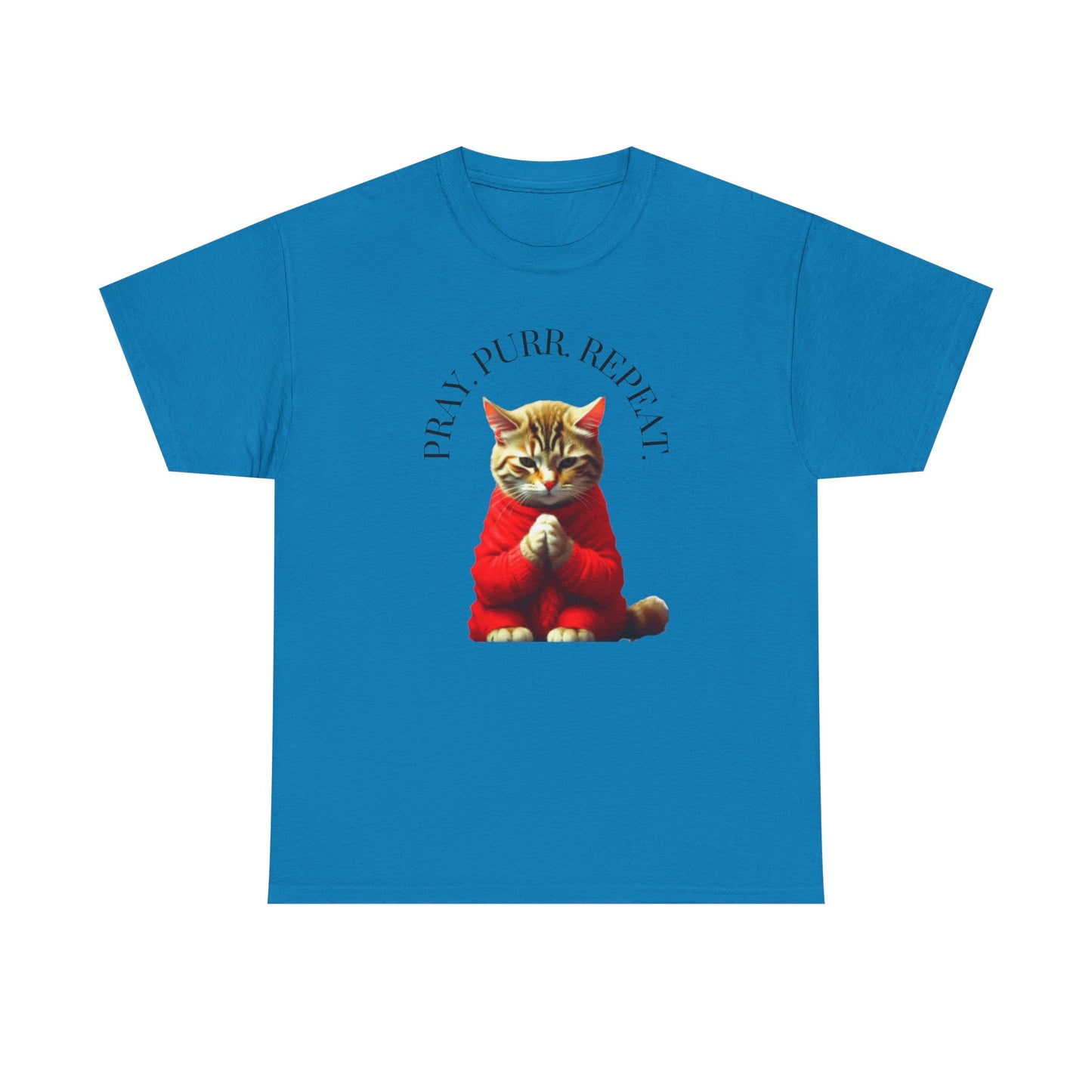 Christian Cat Lovers TShirts Cat Parents Shirt Pray Purr Repeat Christian Unisex Apparel