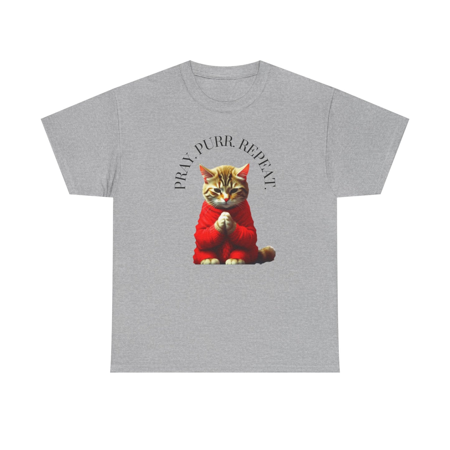 Christian Cat Lovers TShirts Cat Parents Shirt Pray Purr Repeat Christian Unisex Apparel