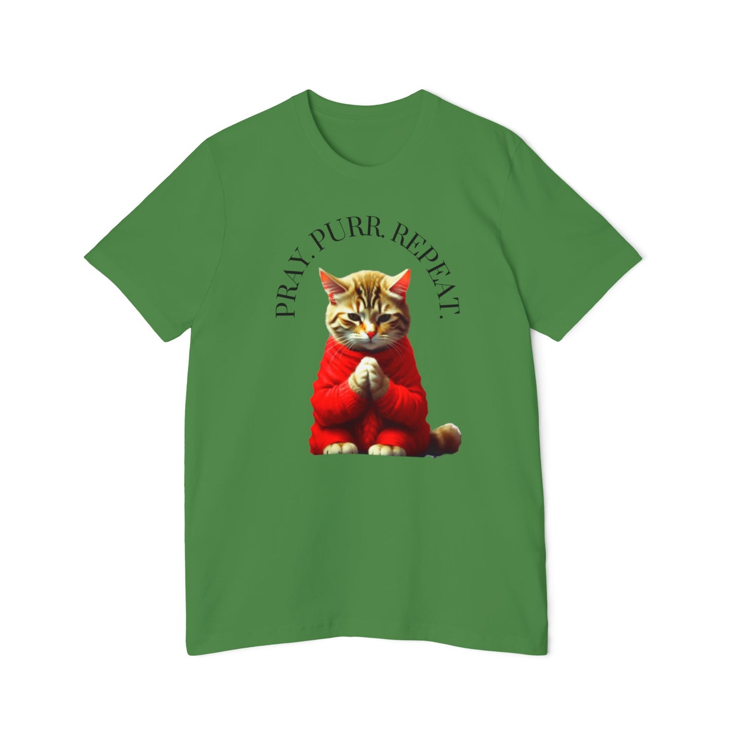 Christian Cat Lovers TShirts Cat Parents Shirt Pray Purr Repeat Christian Unisex Apparel