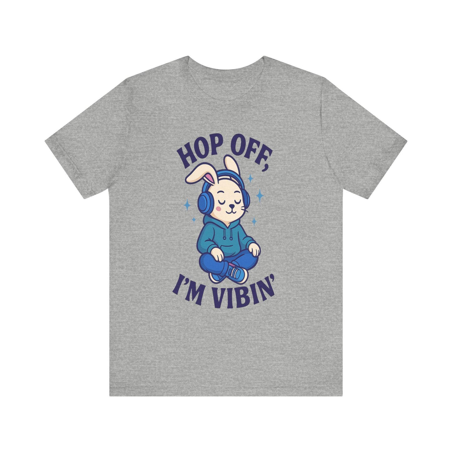 Chill Graphic Tee, Fun Bunny Shirt, Music Lover's Apparel, Holiday Gift, Cute Cartoon Tee, Casual Stylish Top