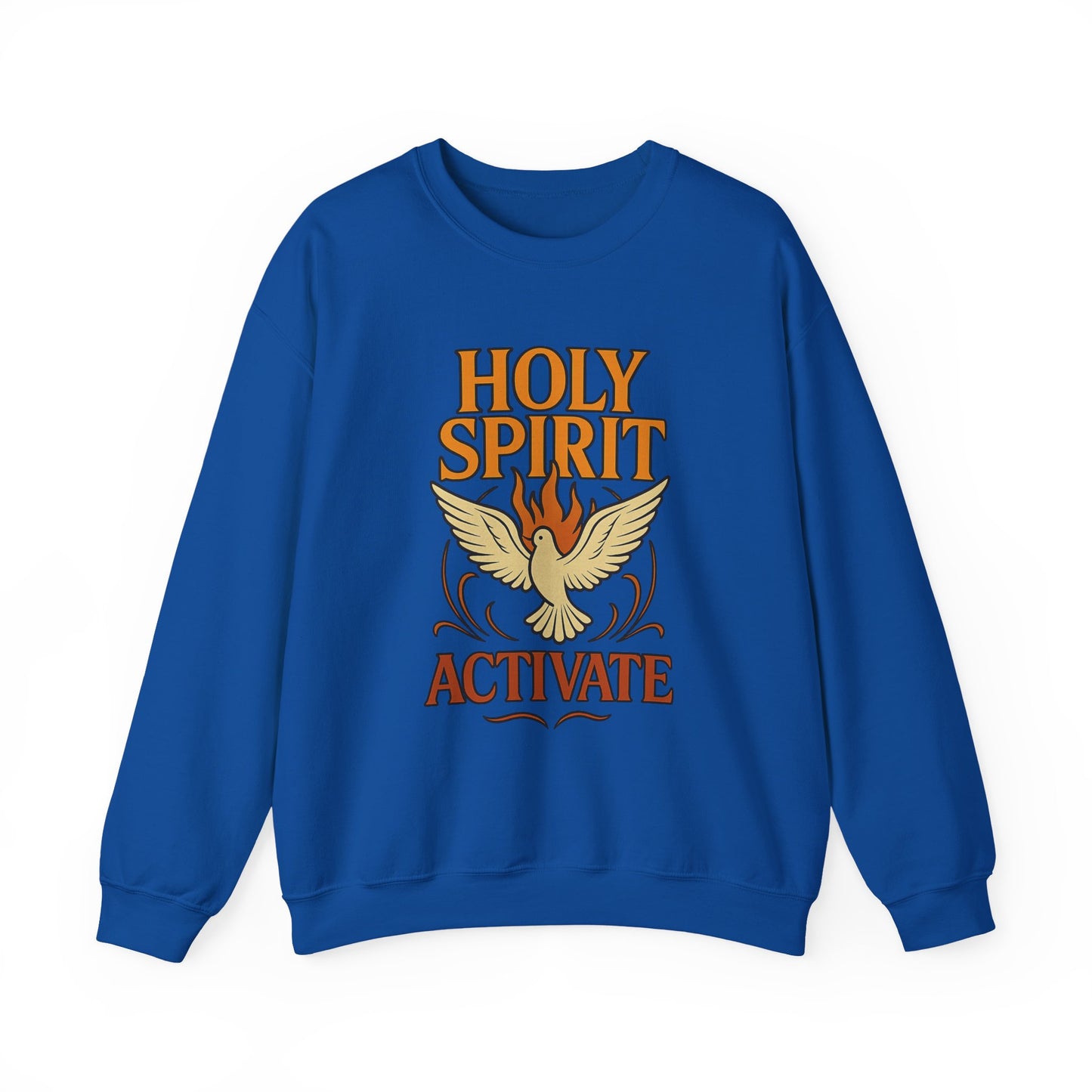 Holy Spirit Activate Crewneck Sweatshirt | Unisex Pullover | Cozy Faith-Based Apparel | Inspirational Gift | Spiritual Wardrobe