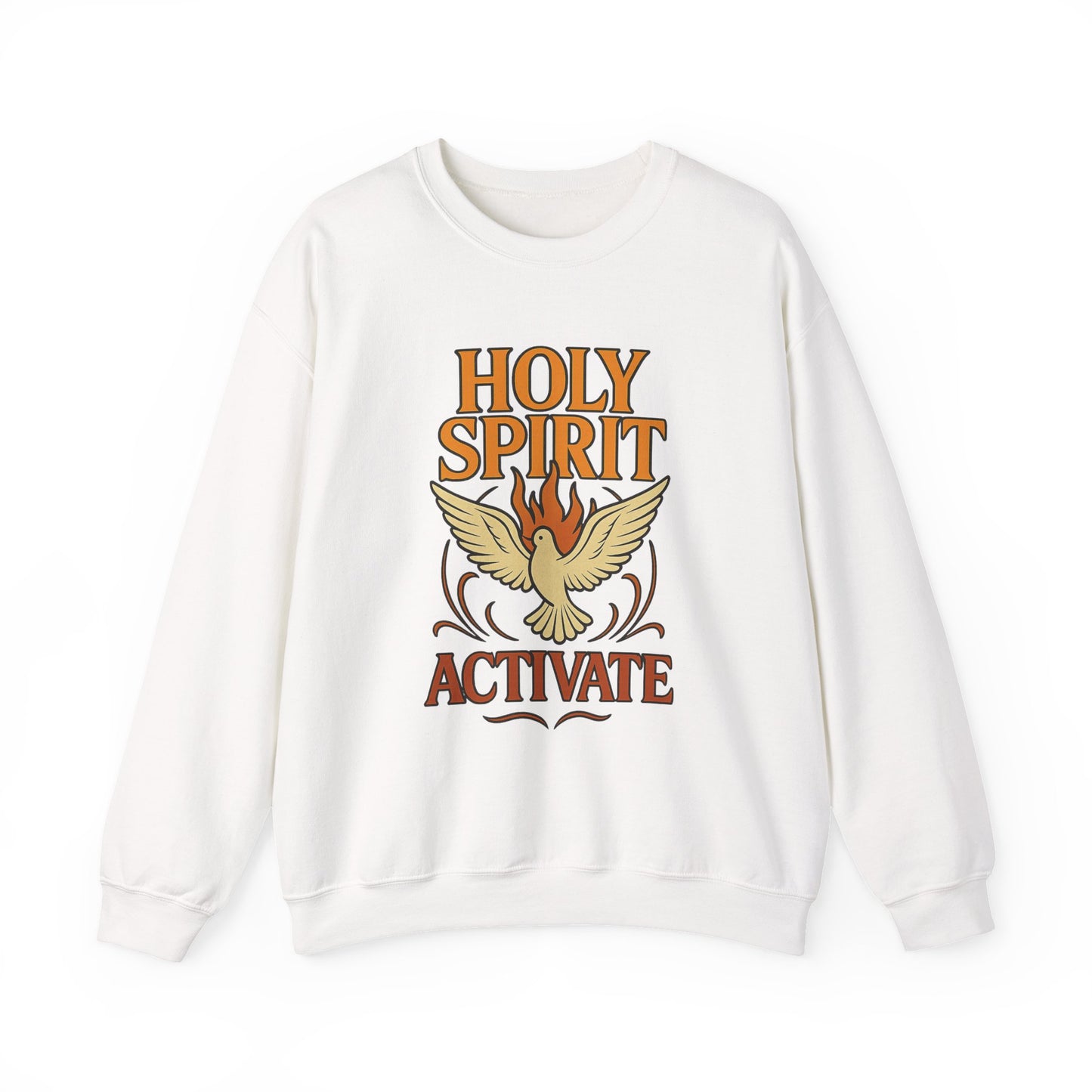 Holy Spirit Activate Crewneck Sweatshirt | Unisex Pullover | Cozy Faith-Based Apparel | Inspirational Gift | Spiritual Wardrobe