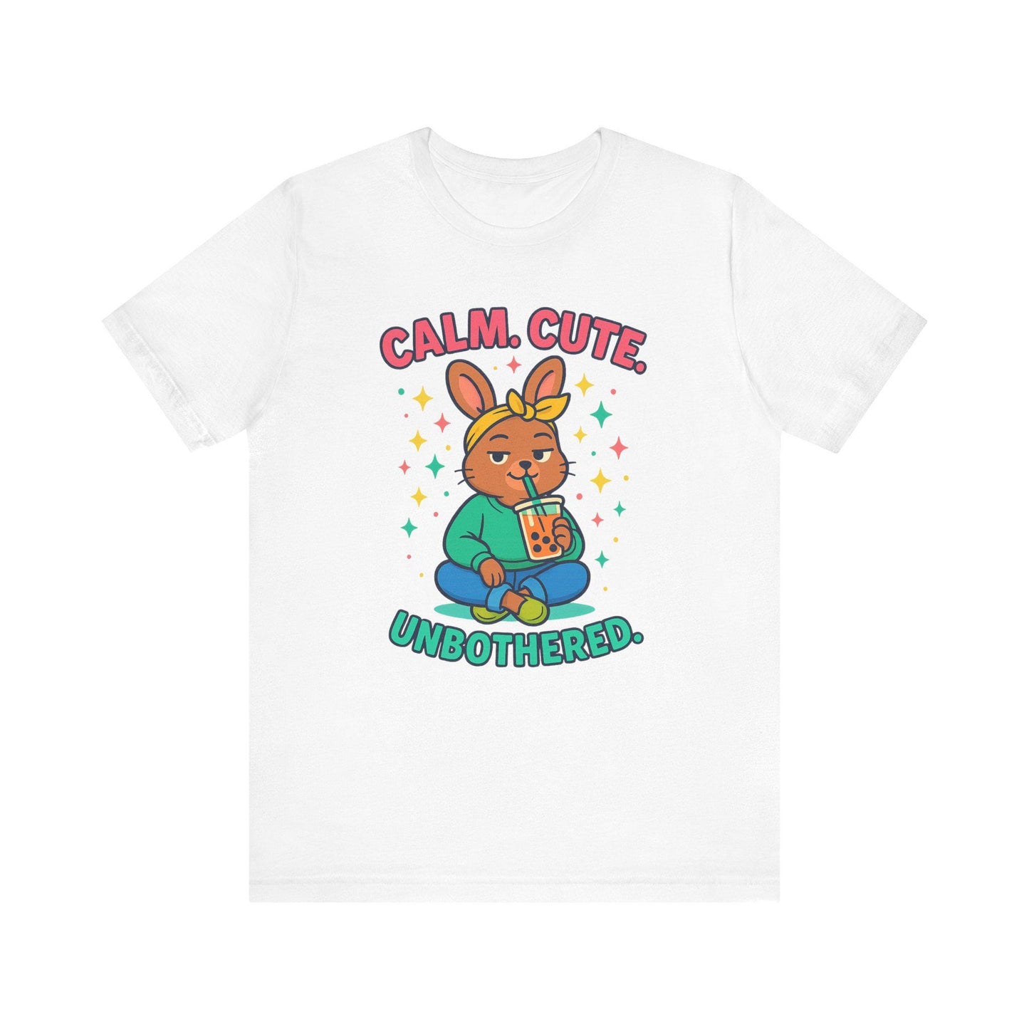 Calm Cute Unbothered Tee - Quirky Relaxed Style for Animal Lovers, Perfect Gift for Birthdays, Self-Care Days, or Just Because, Casual Wear,