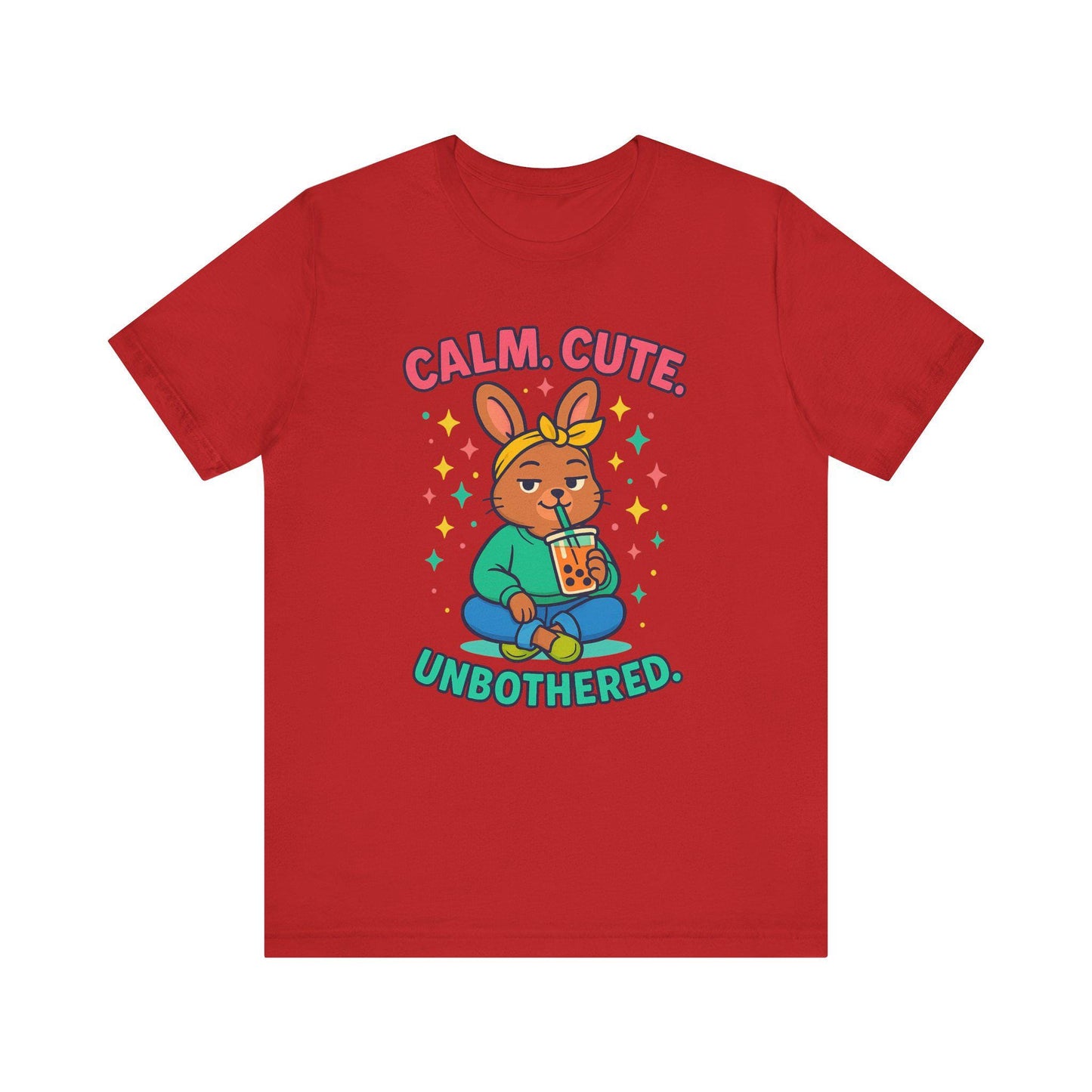 Calm Cute Unbothered Tee - Quirky Relaxed Style for Animal Lovers, Perfect Gift for Birthdays, Self-Care Days, or Just Because, Casual Wear,