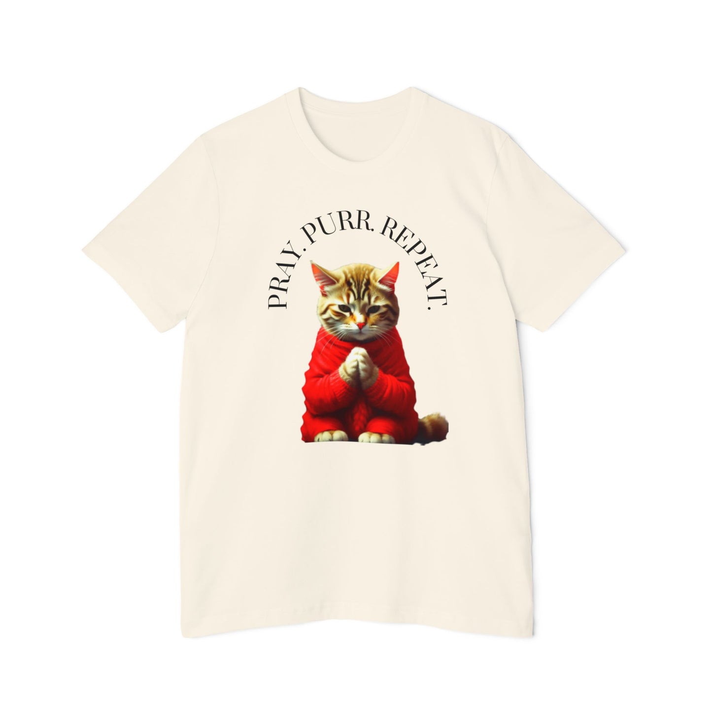 Christian Cat Lovers TShirts Cat Parents Shirt Pray Purr Repeat Christian Unisex Apparel