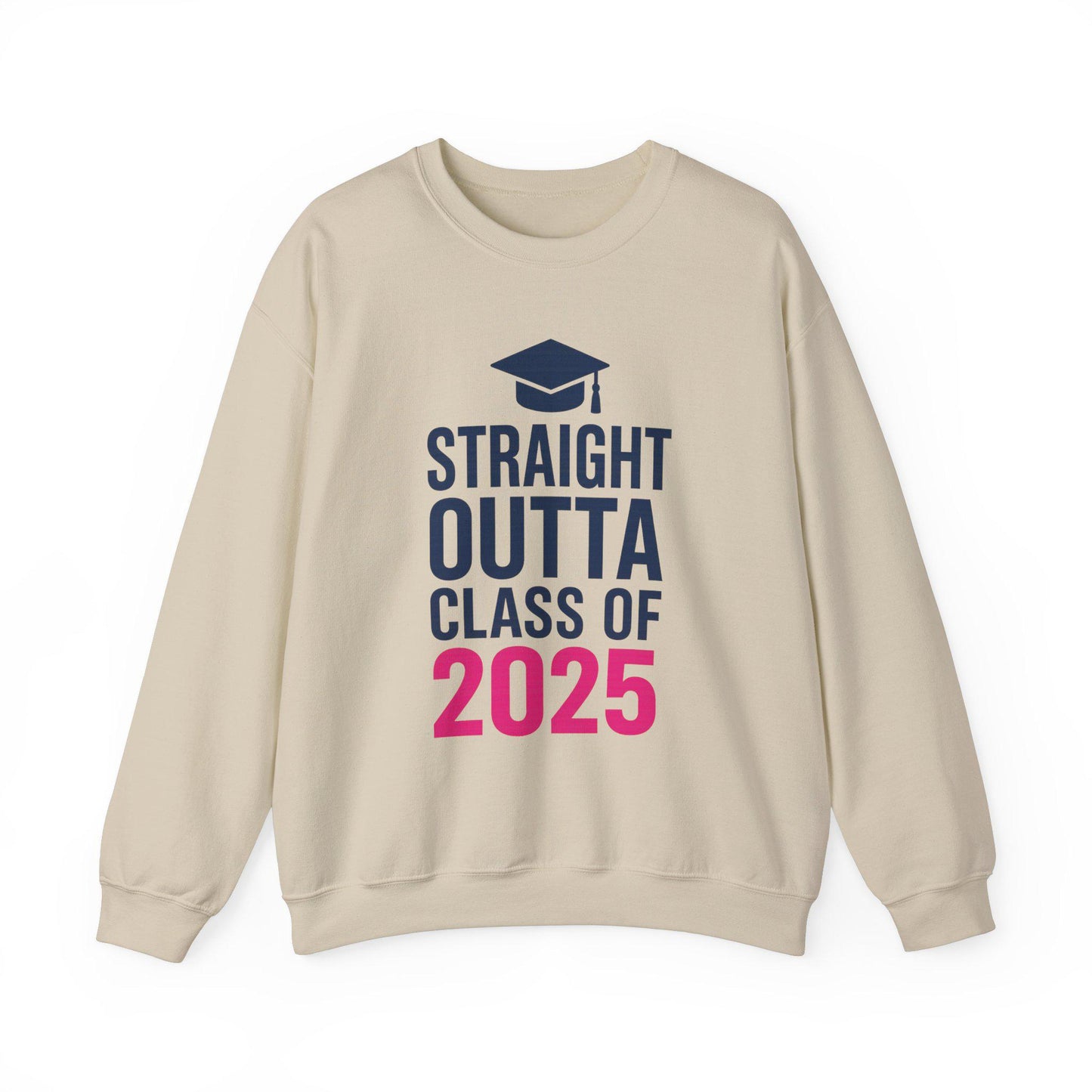 Graduation Crewneck Sweatshirt - Straight Outta Class of 2025, Gift for Graduates, Cozy Sweatshirt, Unisex Apparel, Graduation Celebration