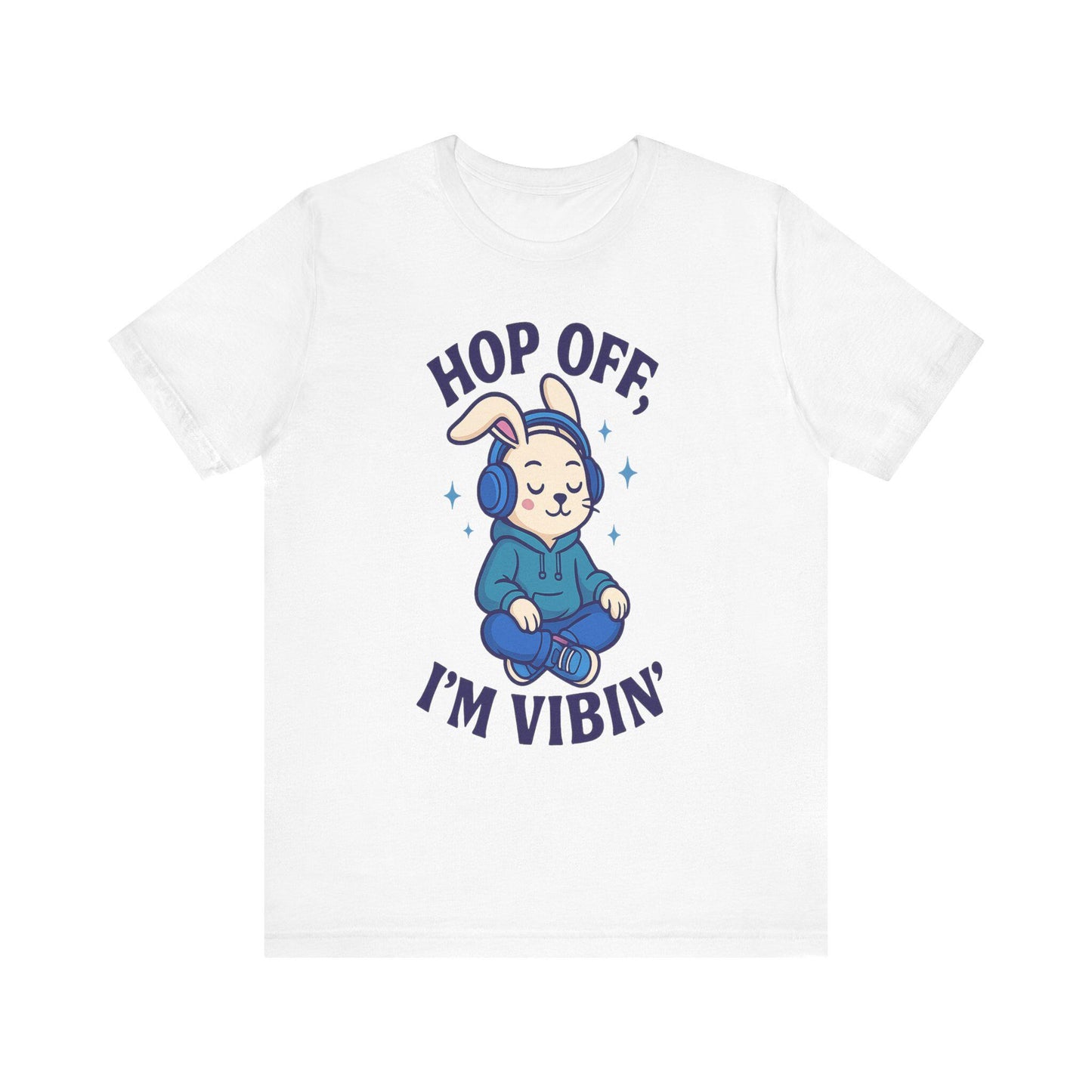 Chill Graphic Tee, Fun Bunny Shirt, Music Lover's Apparel, Holiday Gift, Cute Cartoon Tee, Casual Stylish Top