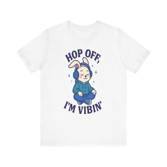 Chill Graphic Tee, Fun Bunny Shirt, Music Lover's Apparel, Holiday Gift, Cute Cartoon Tee, Casual Stylish Top