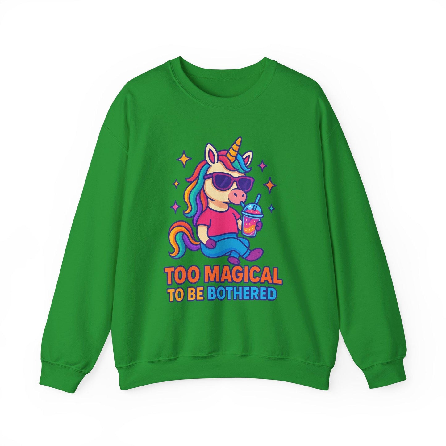 Too Magical to Be Bothered Unicorn Sweatshirt, Cozy Crewneck, Fun Gift for Unicorn Lovers, Cute Lounge Wear, Perfect gifts