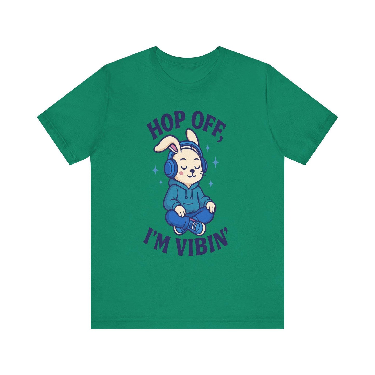 Chill Graphic Tee, Fun Bunny Shirt, Music Lover's Apparel, Holiday Gift, Cute Cartoon Tee, Casual Stylish Top