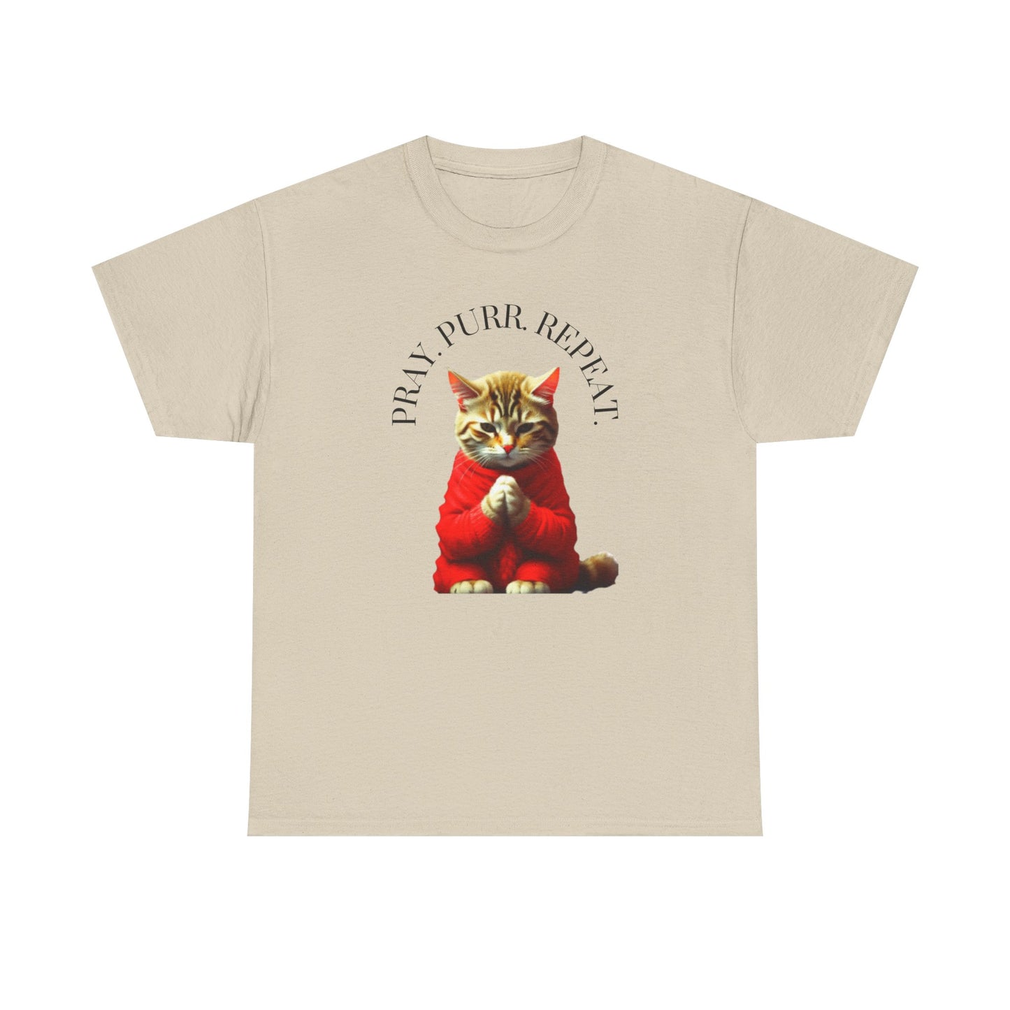 Christian Cat Lovers TShirts Cat Parents Shirt Pray Purr Repeat Christian Unisex Apparel