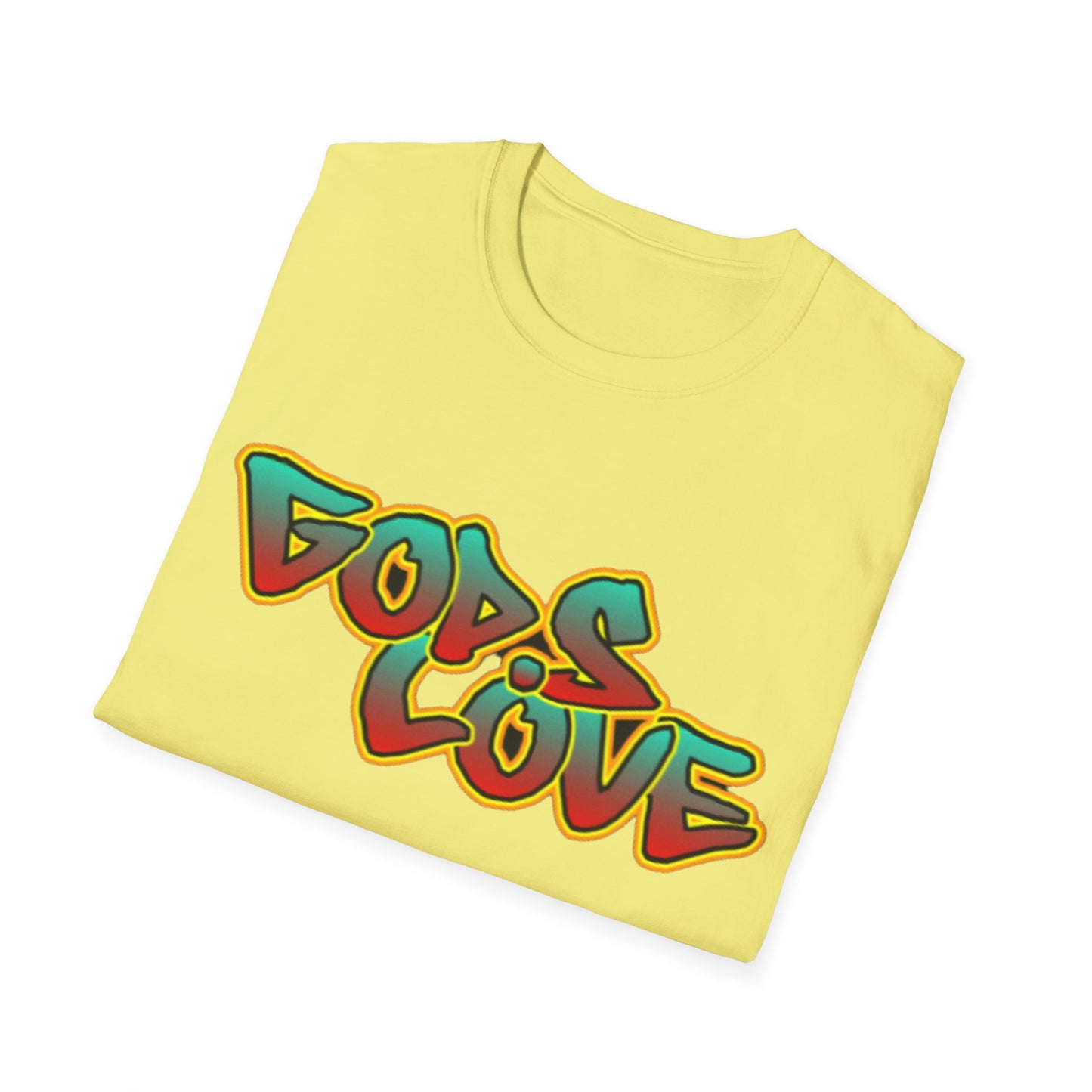 Christian TShirts God's Love Graffiti Shirt Christian Unisex Apparel Short Sleeve Tee
