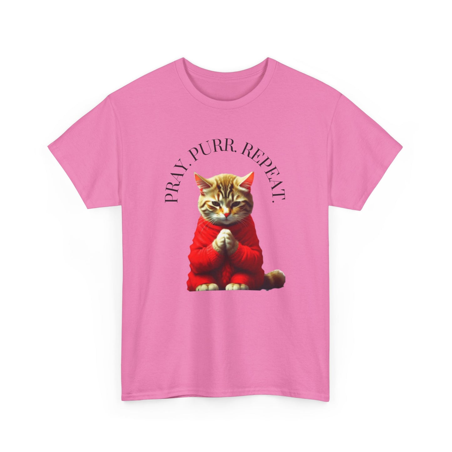 Christian Cat Lovers TShirts Cat Parents Shirt Pray Purr Repeat Christian Unisex Apparel