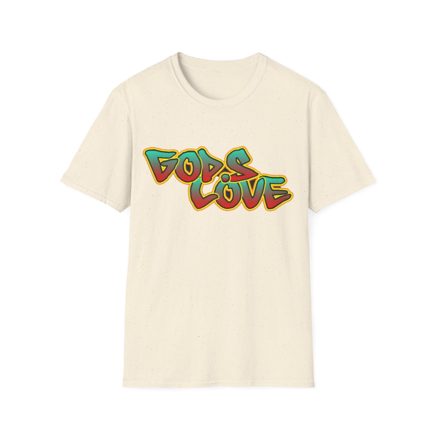 Christian TShirts God's Love Graffiti Shirt Christian Unisex Apparel Short Sleeve Tee