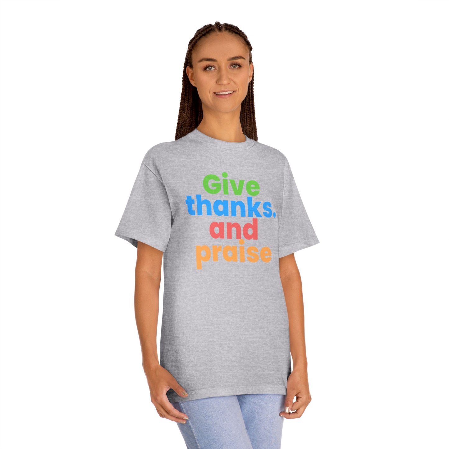 Christian TShirts GIve thanks and Praise  Shirt Christian Unisex Apparel Short Sleeve Tee