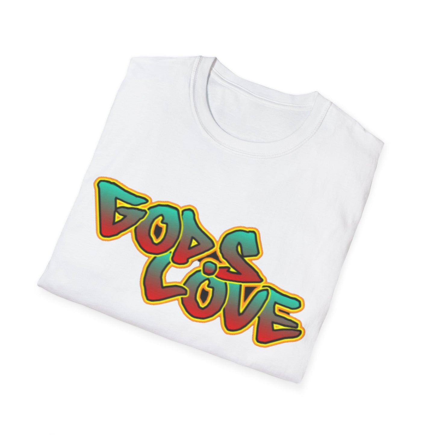 Christian TShirts God's Love Graffiti Shirt Christian Unisex Apparel Short Sleeve Tee