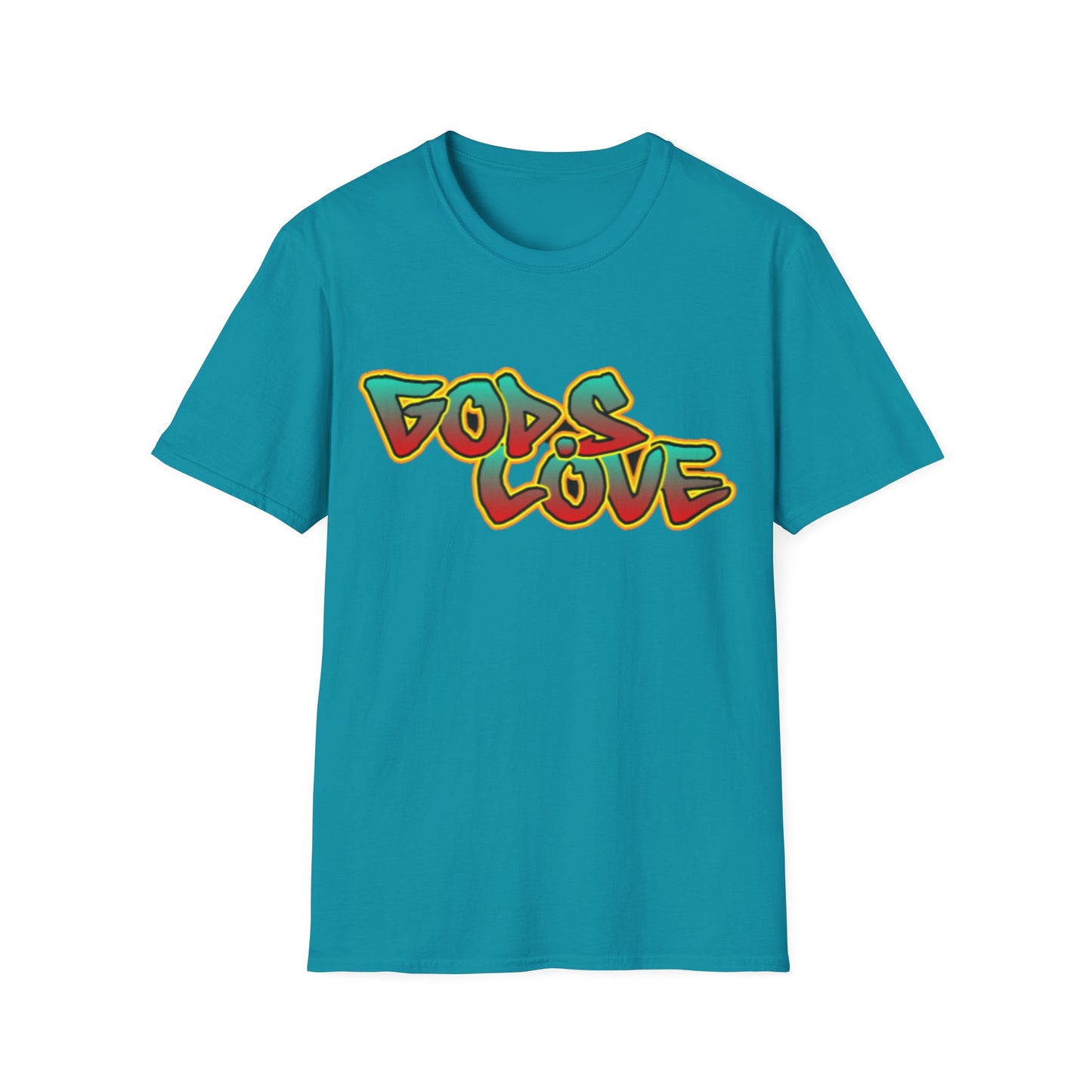 Christian TShirts God's Love Graffiti Shirt Christian Unisex Apparel Short Sleeve Tee