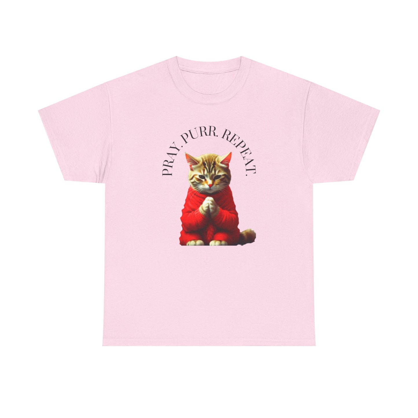 Christian Cat Lovers TShirts Cat Parents Shirt Pray Purr Repeat Christian Unisex Apparel