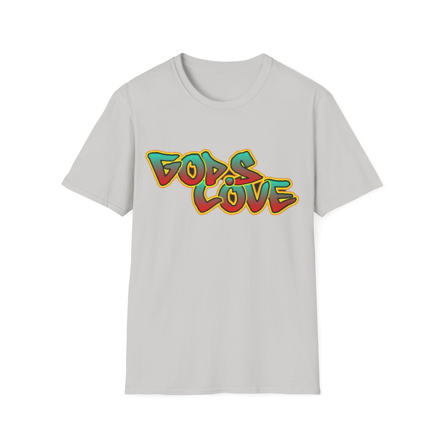 Christian TShirts God's Love Graffiti Shirt Christian Unisex Apparel Short Sleeve Tee
