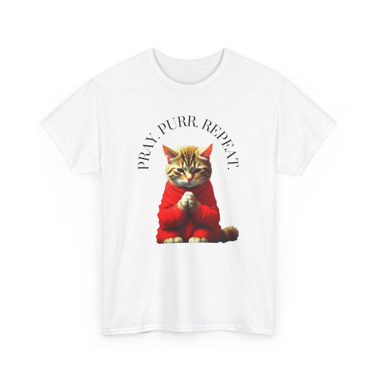 Christian Cat Lovers TShirts Cat Parents Shirt Pray Purr Repeat Christian Unisex Apparel