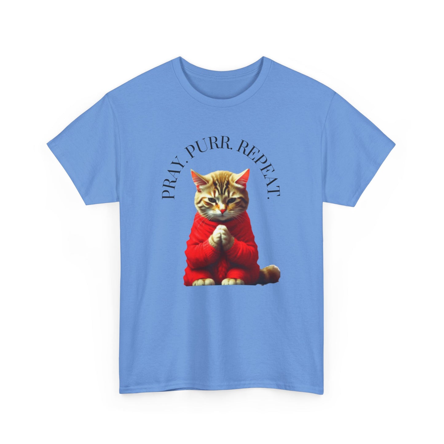 Christian Cat Lovers TShirts Cat Parents Shirt Pray Purr Repeat Christian Unisex Apparel